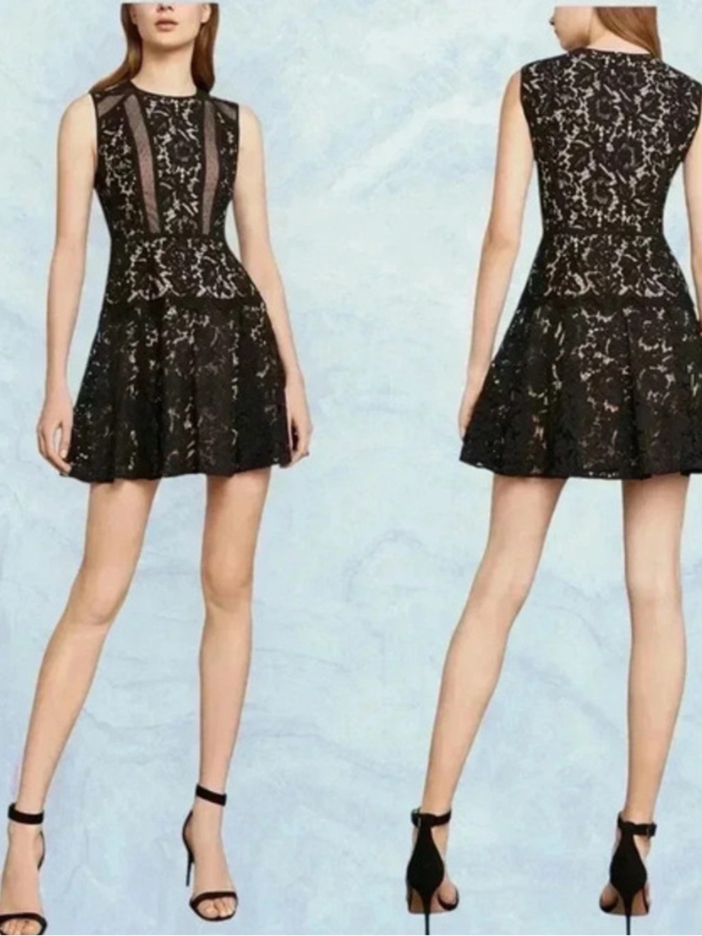 BCBG MaxAzria Veda lace overlay dress
